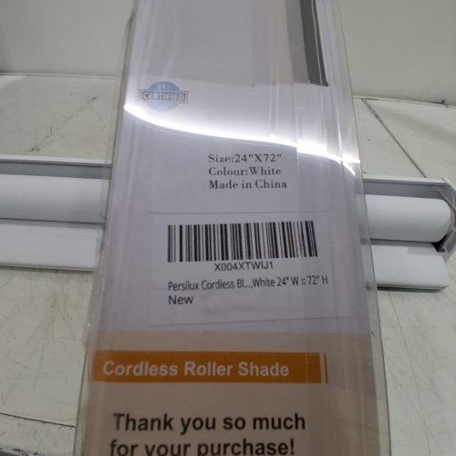 PERSILUX CORDLESS ROLLER SHADE - 24" X 72" - WHITE image 2