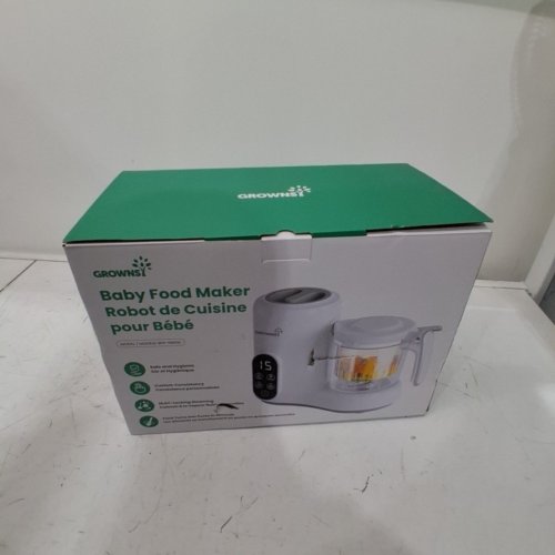 GROWNSY 2-IN-1 BABY FOOD STEAMER & BLENDER WITH REUSABLE FOOD POUCHES - DARK GREY (MODEL: BFP-5800E) image 6