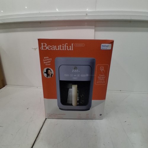 BEAUTIFUL BY DREW BARRYMORE PROGRAMMABLE TOUCHSCREEN COFFEE MAKER - 14 CUPS - CORNFLOWER BLUE (MODEL: 19200) image 6