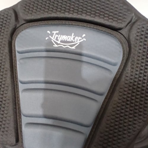 TRYMAKER PADDLE BOARD OR KAYAK SEAT WITH BACK SUPPORT AND WATERPROOF STORAGE BAG - OSFM, 19.7" X 30.7" - BLACK/GREY image 3