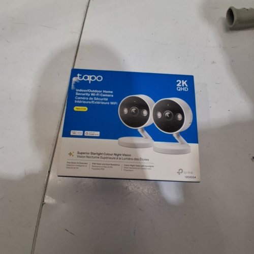 2PK TP-LINK TAPO 2K QHD SECURITY CAMERAS - INDOOR/OUTDOOR, COLOR NIGHT VISION, PERSON/PET/VEHICLE DETECTION, INVISIBLE IR MODE, SD STORAGE - WHITE (MODEL: 1856934) image 2