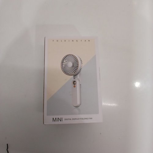 MINI DIGITAL DISPLAY FOLDING FAN - 5V - GREEN (MODEL: F18) image 4
