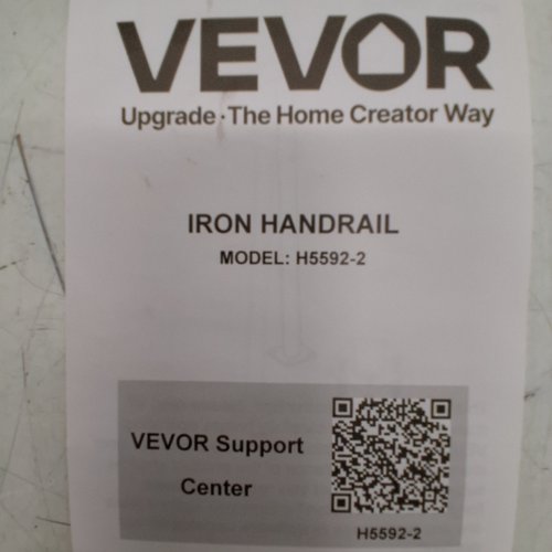 IRON VARNISH OUTDOOR 1-2 STEP HANDRAIL - 38"/330LBS MAX - BLACK (MODEL: H5592-2) image 2