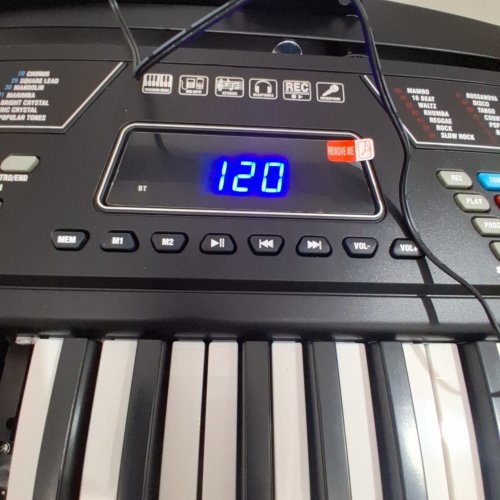 ROCKJAM 61 KEY KEYBOARD PIANO WITH PITCH BEND KIT, KEYBOARD STAND, AND PIANO BENCH - 9V - BLACK (MODEL: RJ5061) image 2