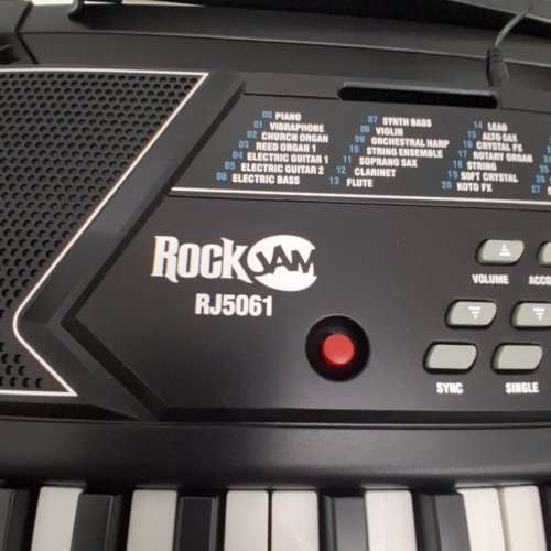 ROCKJAM 61 KEY KEYBOARD PIANO WITH PITCH BEND KIT, KEYBOARD STAND, AND PIANO BENCH - 9V - BLACK (MODEL: RJ5061) image 3