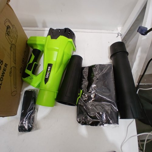 LAAPEE 6-SPEED CORDLESS LEAF BLOWER WITH ACCESSORIES - 220V - BLACK/GREEN - (MODEL: BF868) image 3