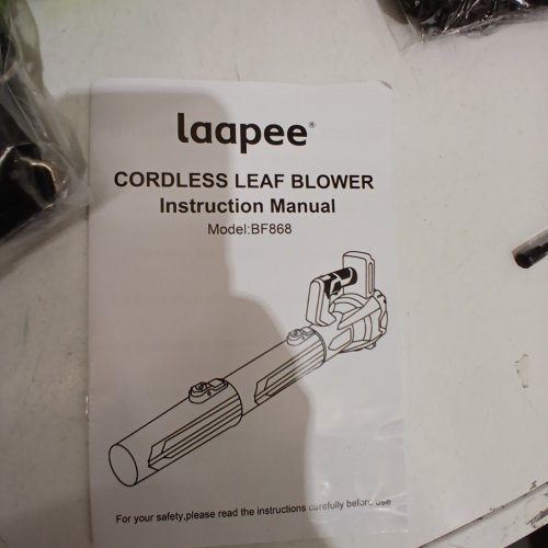 LAAPEE 6-SPEED CORDLESS LEAF BLOWER WITH ACCESSORIES - 220V - BLACK/GREEN - (MODEL: BF868) image 4