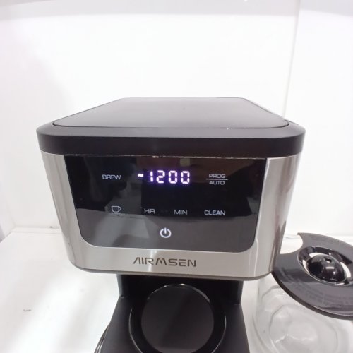 AIRMSEN PROGRAMMABLE DRIP COFFEE MAKER WITH TOUCHSCREEN - 14-CUP - 73OZ TANK - BLACK/STAINLESS STEEL (MODEL: ‎HR-CM306) image 2