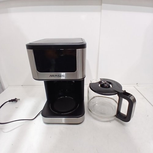 AIRMSEN PROGRAMMABLE DRIP COFFEE MAKER WITH TOUCHSCREEN - 14-CUP - 73OZ TANK - BLACK/STAINLESS STEEL (MODEL: ‎HR-CM306) image 3