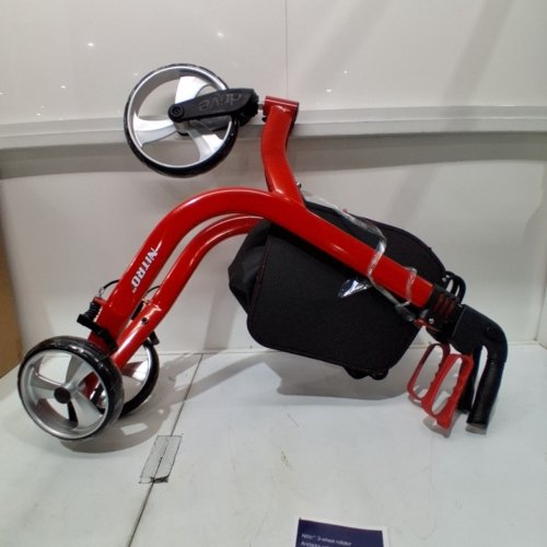 DRIVE MEDICAL NITRO 3-WHEEL ROLLATOR - 300 LBS MAX- RED (MODEL: RTL10266TWHL) image 2