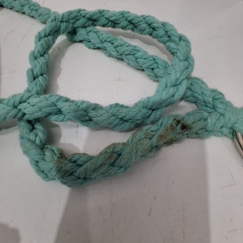TOPTRY HAMMOCK HANGING SWING CHAIR, COTTON ROPE, CHAISE SUSPENDUE WITH HANGING HARDWARE, INDOOR/OUTDOOR, MAX WEIGHT 265LBS- 42" X 27" - LIGHT BLUE image 3