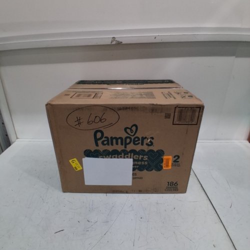 186PK PAMPERS SWADDLERS DISPOSABLE DIAPERS - SIZE 2 image 2
