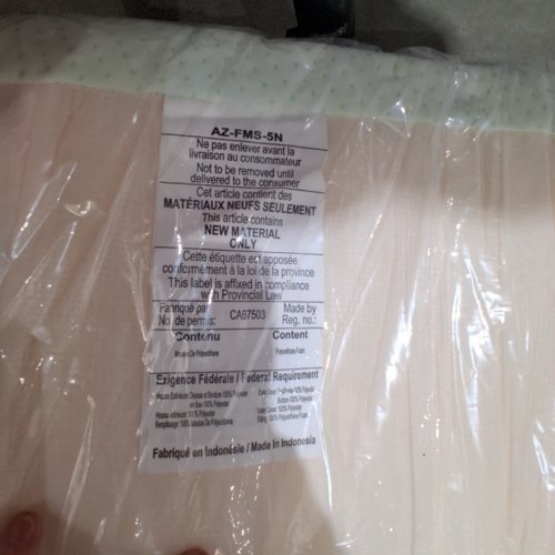 ZINUS MEMORY FOAM BED MATTRESS - NARROW TWIN - 5" - KHAKI (MODEL: AZ-FMS-5N) image 3