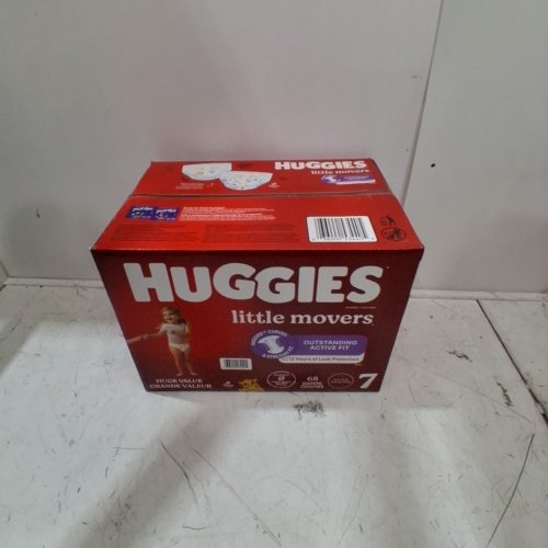 68PK HUGGIES LITTLE MOVERS BABY DIAPERS - SIZE 7 image 2