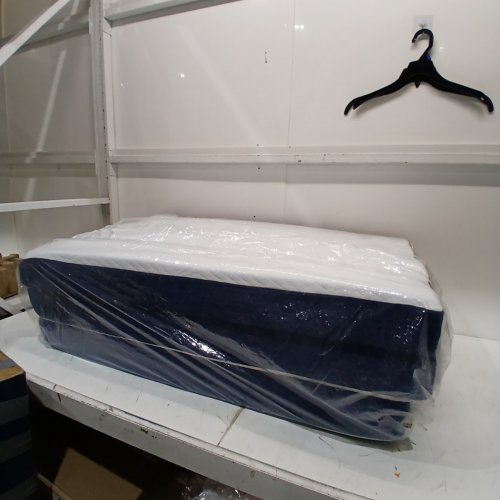 4" TRIFOLD MATTRESS - TWIN - WHITE/BLUE image 5