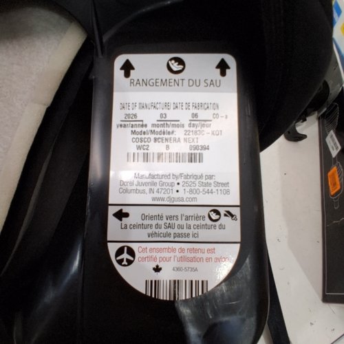 COSCO SCENERA NEXT CONVERTIBLE CAR SEAT - BLACKOUT (MODEL: 22183C-KOT) image 2