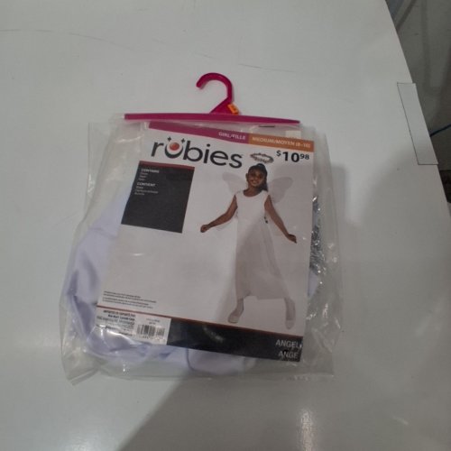 3PC GIRLS RUBIES ANGEL COSTUME - MEDIUM 8-10 - WHITE (STYLE: 887749) image 2