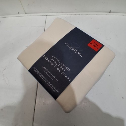 4PC CHARISMA COTTON SHEET SET - FULL/DOUBLE - IVORY image 2