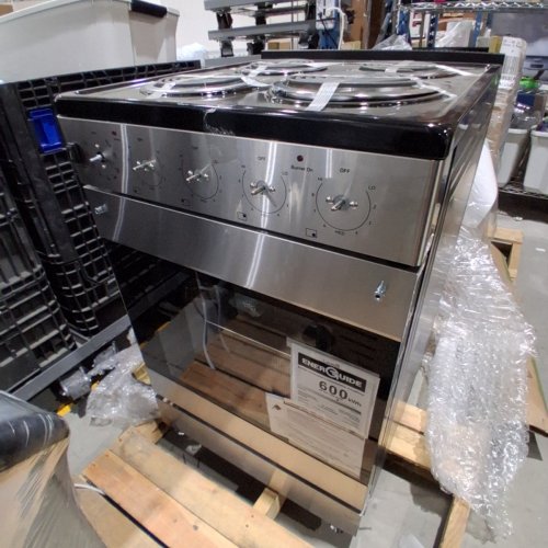 ELEMENT SLIDE-IN COIL STOVE RANGE WITH 4 BURNERS - 24" - 3.7 CU. FT - STAINLESS STEEL / BLACK (MODEL:EECR24MES-CA) image 2