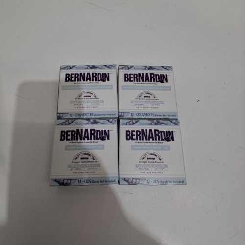 4(12PK) BERNARDIN REGULAR MOUTH MASON JAR SNAP LIDS - SEALS UP TO 18 MONTHS (48 TOTAL) image 2