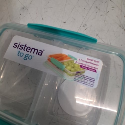 SISTEMA SPLIT STORAGE CONTAINER - 11.8 OZ - TEAL image 3