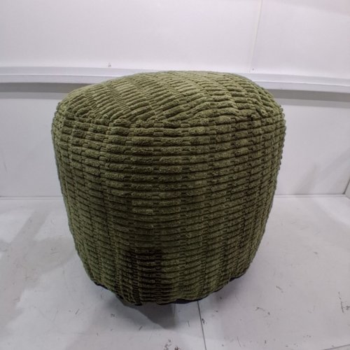 MAXYOYO STUFFED ROUND POUF FOOTREST - 28" X 24" - GREEN image 2