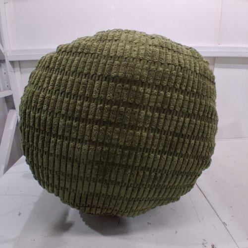 MAXYOYO STUFFED ROUND POUF FOOTREST - 28" X 24" - GREEN image 3