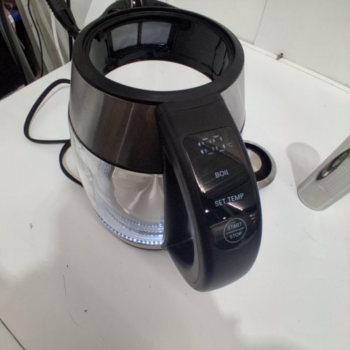 CHEFMAN DUAL-GLASS COOL TOUCH DIGITAL KETTLE WITH TEA INFUSER - 1500W - 1.7L - STAINLESS STEEL/BLACK (MODEL: RJ11-17-CTI-DG/1992747) image 2