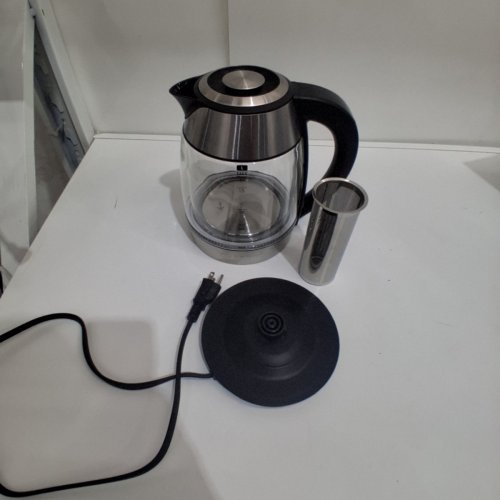 CHEFMAN DUAL-GLASS COOL TOUCH DIGITAL KETTLE WITH TEA INFUSER - 1500W - 1.7L - STAINLESS STEEL/BLACK (MODEL: RJ11-17-CTI-DG/1992747) image 3