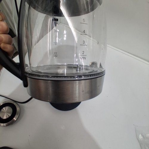 CHEFMAN DUAL-GLASS COOL TOUCH DIGITAL KETTLE WITH TEA INFUSER - 1500W - 1.7L - STAINLESS STEEL/BLACK (MODEL: RJ11-17-CTI-DG/1992747) image 5