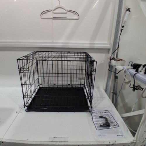 MIDWEST ICRATE SINGLE DOOR FOLDING DOG CRATE - 24" X 18" X 19" - BLACK - (MODEL: 1524) image 2