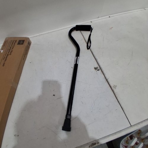 MEDLINE ADJUSTABLE ALUMINUM CANE WITH OFFSET HANDLE - 29" - 38" - 300LBS MAX - BLACK (MODEL: MDS86420H1) image 2