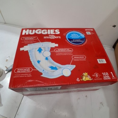 168PK HUGGIES WINNIE THE POOH LITTLE SNUGGLERS DIAPERS - SIZE: 1 image 3