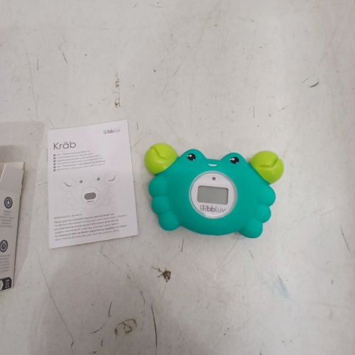 BBLUV KRAB 3-IN-1 THERMOMETER AND BATH TOY - 0M+ - GREEN - (MODEL: B0146-C-01) image 2