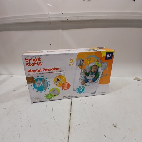 BRIGHT STARTS PLAYFUL PARADISE PORTABLE AUTOMATIC BABY SWING WITH MUSIC image 4