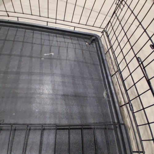 FEANDREA DOG CAGE PET CRATE WITH 2 DOORS FOR EASY ENTRY - XXL - 48" X 29.3" X 31.7" - BLACK (MODEL: PPD48H) image 3