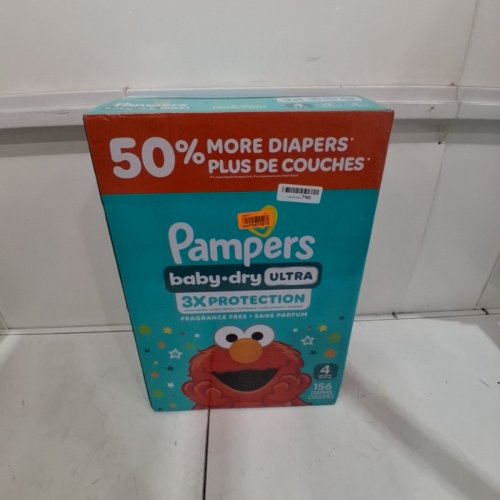 156PK PAMPERS BABY DRY ULTRA DIAPERS - SIZE 4 image 2