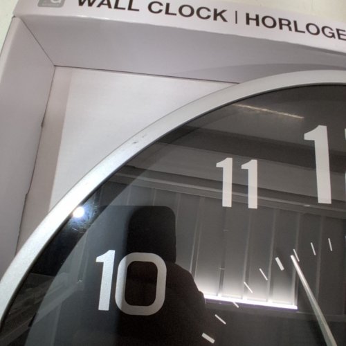 KIERA GRACE CLASSIC QUARTZ WALL CLOCK - 18" - BLACK / SILVER (MODEL: HO85117-8) image 7