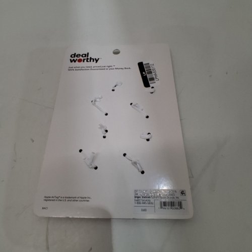 4PK DEAL WORTHY KEY CHAINS WITH AIR TAG HOLDERS - FOR APPLE AIRTAG - BLACK/SILVER image 3