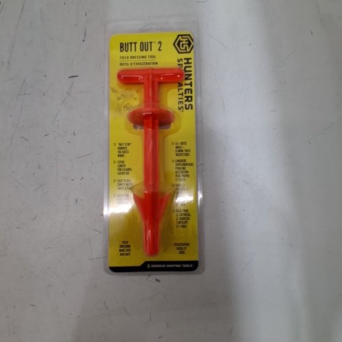 HUNTERS SPECIALTIES: BUTT OUT 2 FIELD DRESSING TOOL, EASY TO USE, TWIST AND PULL FOR HARVESTING DEER, HOGS, ANTELOPE AND BEAR- ORANGE image 2
