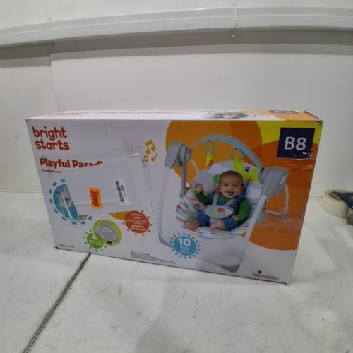 BRIGHT STARTS PLAYFUL PARADISE PORTABLE AUTOMATIC BABY SWING WITH MUSIC image 3