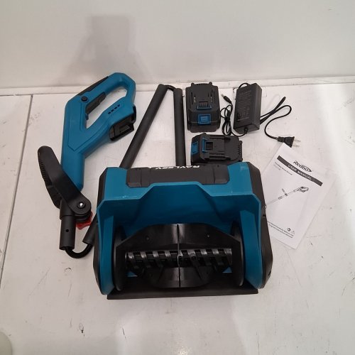 REDBO CORDLESS ELECTRIC SNOW SHOVEL - 10" - BLUE / BLACK (MODEL: US-21/12BL) image 2