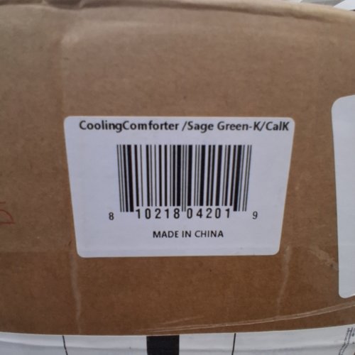 MELLOW CLOUDCOOL COOLING DUAL SIDED LIGHTWEIGHT COMFORTER - CALIFORNIA KING - SAGE GREEN image 2
