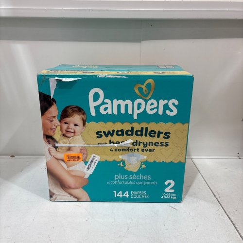 144PK PAMPERS SWADDLERS DISPOSABLE BABY DIAPERS - SIZE 2 (10-22LBS) image 3