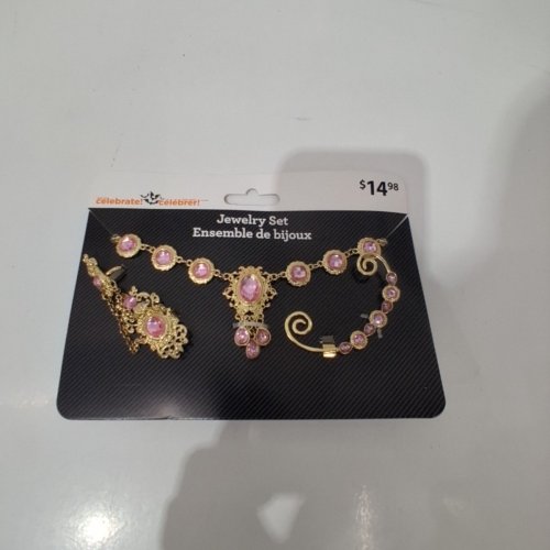 3PC WAY TO CELEBRATE! JEWELRY ACCESSORY SET - OSFM - GOLD PINK image 2