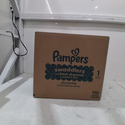 198PK PAMPERS SWADDLERS DISPOSABLE BABY DIAPERS - SIZE 1 (8-14LB) image 4