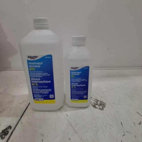 2 ASSORTED EQUATE ISOPROPYL ALCOHOL - 91% - 946 ML + 473 ML image 2