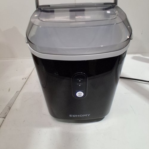 EUHOMY COUNTERTOP ICE MAKER MACHINE WITH HANDLE, BASKET AND SCOOP - MAKES 26LBS PER DAY - BLACK (MODEL: IM-125) image 7
