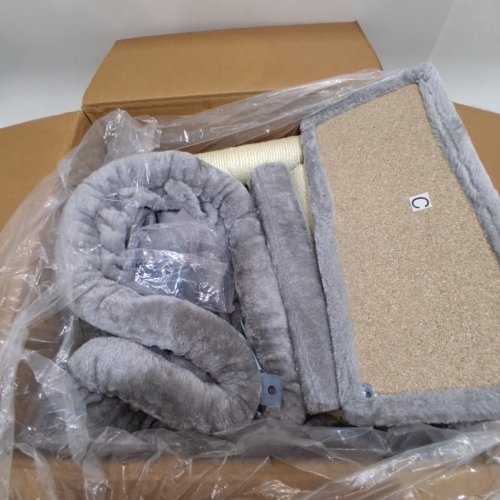 GITELSNOUR MULTI-LEVLE CORNER CAT TREE WITH SISAL SCRATCH POSTS - 44" HEIGHT - GREY (MODEL: GCT025G) image 3