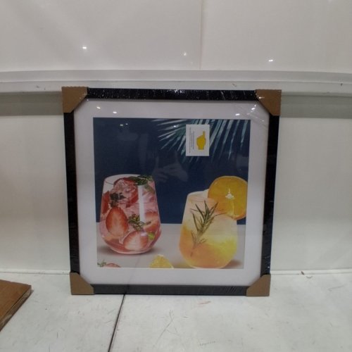 FRAMED WALL ART - 22" X 22" - BLACK FRAME image 2